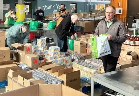 Foothills Rotary Service Foothills Rotary volunteering at the Food Bank for Larimer County